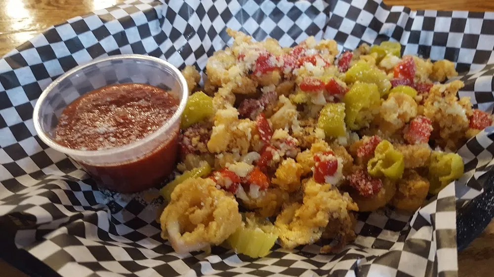 Garlic Parm and Pepperoconi Calamari